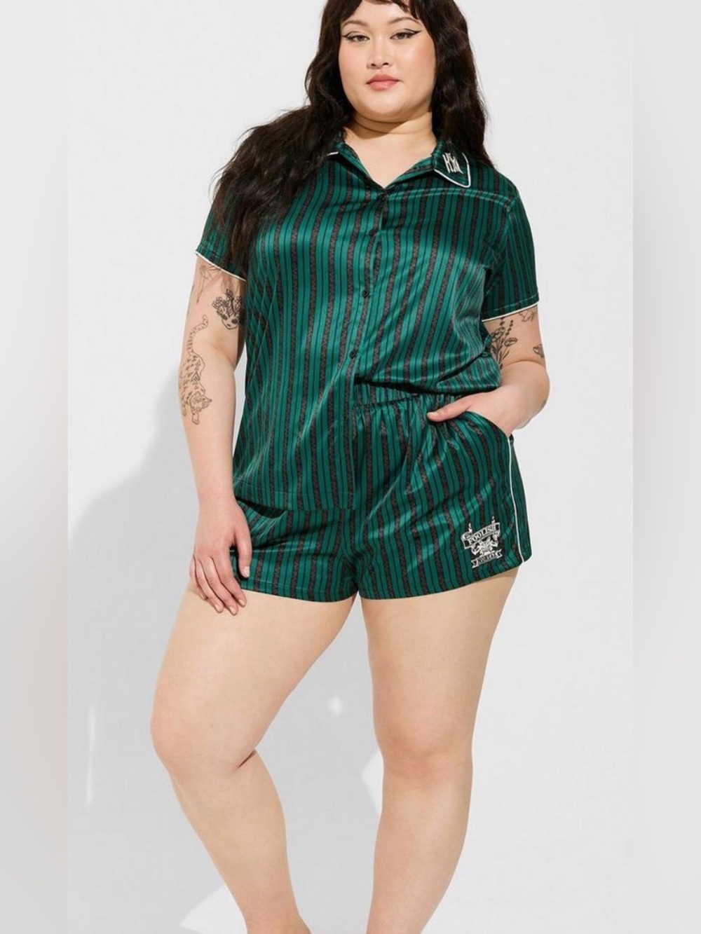 NWT Torrid Disney The Haunted Mansion sleep set button blouse & shorts 6X